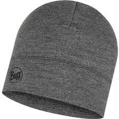 Buff Midweight Merino Wool Hat - Light Grey Melange