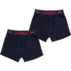 Lycra Boxer Shorts Lonsdale Boxers Junior 2-pack - Navy/Bright Red (42906222)