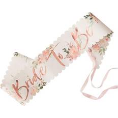 Paper Sashes Ginger Ray Sashes Floral Bride To Be Rose Gold