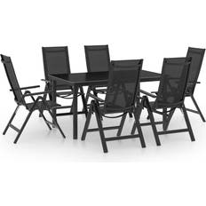 vidaXL 3070637 Patio Dining Set, 1 Table incl. 6 Chairs