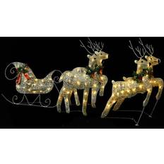 Gold Christmas Lamps vidaXL Reindeer & Sleigh Christmas Lamp