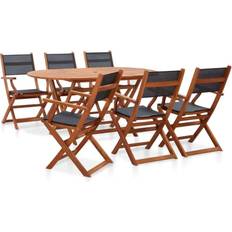 vidaXL 278913 Patio Dining Set, 1 Table incl. 6 Chairs