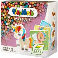 PlayMais MOSAIC Dream Unicorn creative craft kit for girls & boys from 3 years 2300 6 mosaic templates with unicorns stimulates creativity & motor skills natural toy