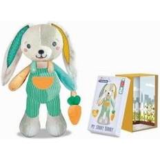 Clementoni 17419 Conejo Benny The Bunny Plush Toy for Babies, Ages 0 Months Plus, Multicoloured