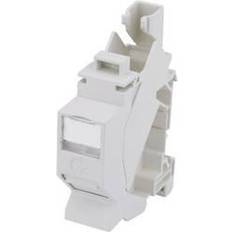 Telegärtner Telegaertner J00023A0205 Network outlet DIN rail CAT 6A Light grey