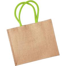 Westford Mill Classic Jute Shopper - Natural/Lime Green