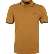 Fred Perry Twin Tipped Polo Shirt - Dark Caramel/Black/Black