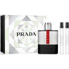 Prada Men Gift Boxes Prada Luna Rossa Carbon Gift Set EdT 100ml + EdT 10ml + EdT 10ml