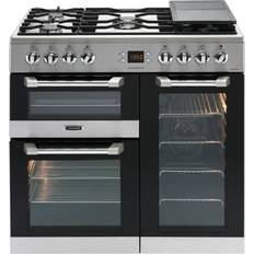 90cm - Silver Gas Cookers Leisure Cuisinemaster CS90F530X 90cm Dual Fuel Stainless Steel, Silver