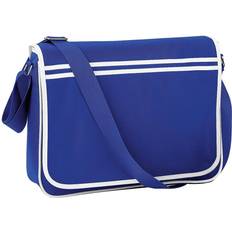 Solid Colours Messenger Bags BagBase Retro Messenger Bag - Bright Royal/White