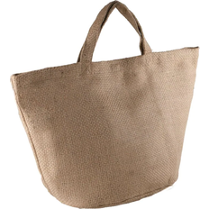 Inner Pocket Fabric Tote Bags KiMood Fashion Jute Bag - Natural