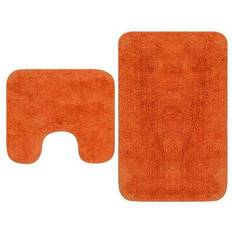 Bath Mats vidaXL 133235 2-pack Orange 63x93cm