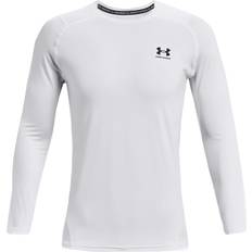 Under Armour Men's HeatGear Fitted Long Sleeve T-shirt - White