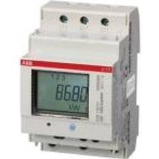 White Power Consumption Meters ABB Kwh meter 3-pole neutral direct measurement class 1 40a