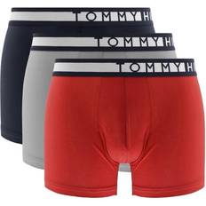 Tommy Hilfiger Logo Waistband Trunks 3-pack - Desert Sky/Sublunar/Primary Red