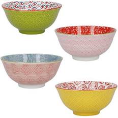Red Serving Bowls KitchenCraft Brights Patterned Serving Bowl 15cm 4pcs