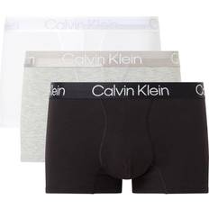 Boxers - White Men's Underwear Calvin Klein Modern Structure Trunks 3-pack - White/Black/Grey Heather