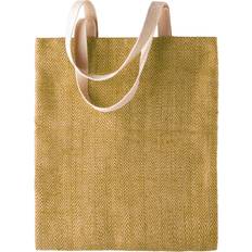 KiMood Patterned Jute Bag - Natural/Military Green