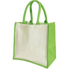 Westford Mill Printers Midi Jute Bag - Apple Green