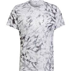 Adidas Fast Graphic Primeblue T-shirt Men - Grey One/White