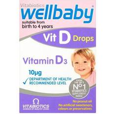E Vitamins Vitamins & Minerals Vitabiotics Wellkid Baby Vitamin D Drops 30ml 88900