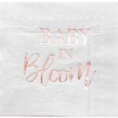 Ginger Ray Rose Gold And Blush Baby Shower 16 Napkins