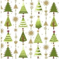 Creativ Company Table Napkins, Christmas trees, size 33x33 cm, 20 pc/ 1 pack