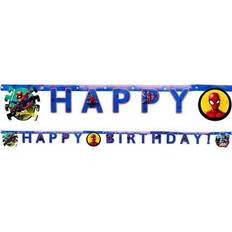 Spiderman Happy Birthday Banner, Red, 89152