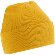 Gold Beanies Beechfield Soft Feel Knitted Winter Hat - Gold