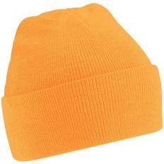 Orange - Women Beanies Beechfield Soft Feel Knitted Winter Hat - Fluorescent Orange