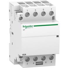 Schneider A9C20844 Contactor iCT 40A 4NO 220-240 VAC, White, Set of 4 Pieces