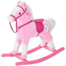 Homcom Childrens Plush Rocking Horse with Sound