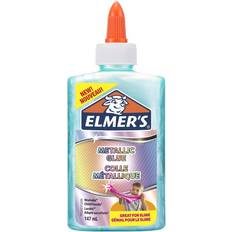 Water Based Glitter Glue Elmers Metallic PVA Glue Teal 147 mL Washable and Kid Friendly Great for Making Slime and Crafting 1 Count