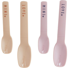 Plastic Spoon Design Letters Mini Favorite Spoon 4pcs