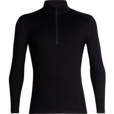 Merino Wool T-shirts & Tank Tops Icebreaker Men's Merino 260 Tech Long Sleeve Half Zip Thermal Top - Black