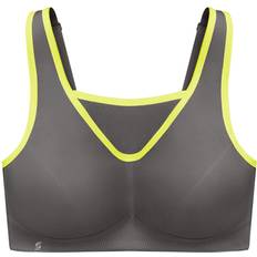 Glamorise No-Bounce Camisole Sports Bra Plus Size - Gray/Yellow