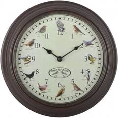 Esschert Design Clock with Birdsounds Wall Clock 30.1cm