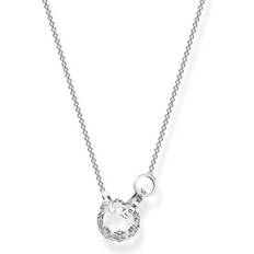 Thomas Sabo Crown Necklace - Silver/Transparent