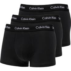 L - Men Men's Underwear Calvin Klein Cotton Stretch Low Rise Trunks 3-pack - Black