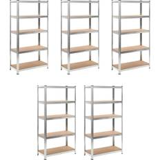 vidaXL Heavy Duty Shelving System 90x180cm 5pcs