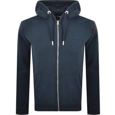 Superdry Organic Cotton Vintage Logo Embroidered Zip Hoodie - Eclipse Navy