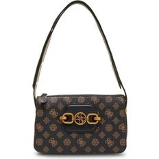 Guess Hensely Logo Shoulder Bag - Mocha Multi