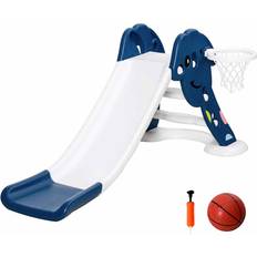 Homcom Kids Slide with Basketball Hoop