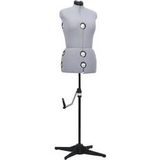 Dress Forms vidaXL Adjustable Dress Form Female Grey M Size 40-46 Grey