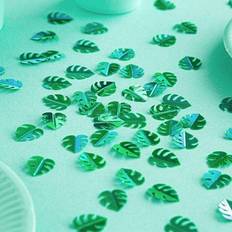 PartyDeco Générique Table Confetti Tropical Leaves 15 g Metallic Green