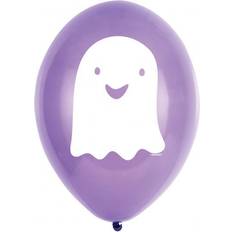 Amscan 9907455 Halloween Friends Lilac Ghost 9" Latex Balloons 6 Pack