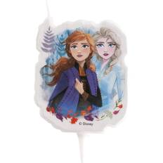 Dekora Elsa and Anna Disney Frozen 2D Birthday Candle, Blue (346227)