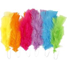 Creativ Company Feathers, L: 11-17 cm, assorted colours, 18 bundle/ 1 pack