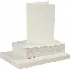 Creativ Company Cards and Envelopes, card size 10,5x15 cm, envelope size 11,5x16,5 cm, 110 220 g, off-white, 50 set/ 1 pack