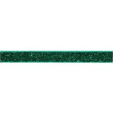 Creotime Decorative Ribbon, W: 10 mm, green, 5 m/ 1 roll